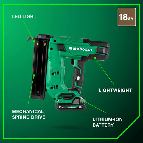 Cordless 18V Narrow Crown Stapler Kit With 2.0Ah Battery Drives Half Inch To One And A Half Inch Staples, 18 Gauge