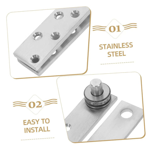 360 Degree Beefy Heavy Duty Concealed Door Hinges Stainless Steel Pivot System for Secret Doors, hardware close-up