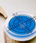 3pcs Circular for spirit Level 32mm mini Round Bubble Gauge with blue fluid for precise leveling in acrylic design.