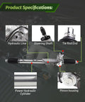 Toyota Tacoma And 4Runner Hydraulic Power Steering Rack And Pinion Assembly features and components labeled in diagram