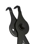 Close-up of Heavy Duty Snap Ring Pliers Set 11 Piece For Internal And External Circlip Rings Retaining Ring Removal Tools For Autos Pro Grade Lawn Mowers Farm Equipment Built Tough Heat Treated Steel Reversible Tips For Easy Use, highlighting reversible tips.