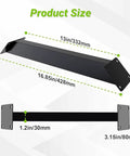 Beefy Heavy Duty 45 Degree Angle Bracket Set For Pergolas And Wood Beams, dimensions diagram in black powder coating