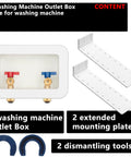 Washing Machine Outlet Box With Center Drain, Push To Connect Inlet One Half Inch, Outlet Three Quarter Inch Male Thread