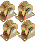 2 Inch V-Groove Wheel Sliding Gate Caster Set For Inverted V-Track And Rolling Gates, Heavy Duty Rigid Roller, pack of 4