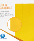 Emergency Highway Blanket Disposable Water Repellent With Full Coverage For Safety Highly Visible Yellow 54 Inch By 80 Inch Pack Of 50 Great For Roadside Emergencies And Vehicle Kits Grab And Go Easy To Store