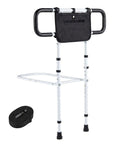 Foldable Bed Rail For Seniors With Adjustable Width And Height, No Fuss Carry Bag Included, Safety Belt And Two Handles, Easy Install