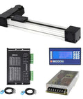 High Precision Linear Guide Actuator Kit With 57 Stepper Motor And Synchronous Belt Drive For CNC Machines Smooth Module Position Slide Table Built For Industrial Production, linear rail kit with controller and power supply