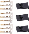 100 Sets Of 3 Pin Servo Connector Kit For Soldering To Receivers, durable crimp pins and terminal connectors for RC planes