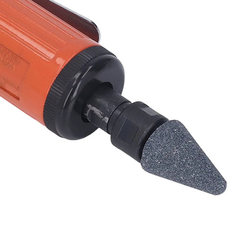 Close-up of Badass Air Die Grinder Kit 22000 RPM Pneumatic Tool with grinding bit for high speed metal grinding and detailing.