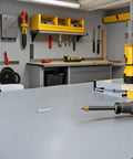 Workbench scene with tools from 80 Piece Aluminum Dent Puller Kit For Auto Body Repair 4mm Rivet Nuts Precision Dent Removal Tool