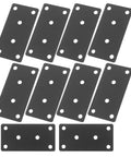 Stainless Steel Corner Brace Plates Set For Wood Shelves, Heavy Duty Tough As Nails Flat Brackets, sleek black finish