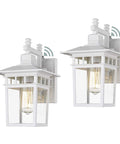 White Exterior Light Fixtures 2 Pack Dusk To Dawn Outdoor Wall Lanterns With Cast Aluminum Housing Built To Last Front Porch Lights DM9244W TWH