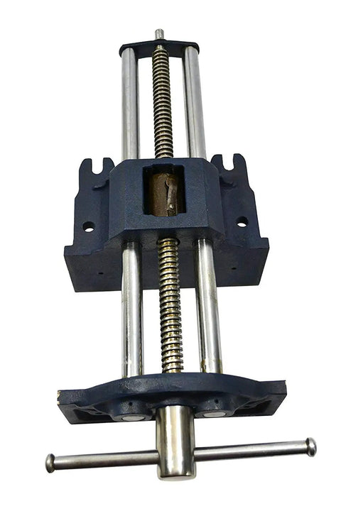 Rapid Action 9 Inch Woodworking Vise With Thirteen And A Half Inch Jaw Opening, cast iron body with buttress screw