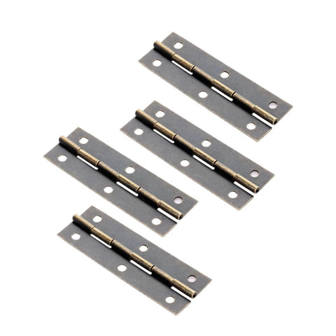 4 pack rotating concealed hinge set antique bronze for cabinets doors drawers and jewelry boxes 60x20mm with silent bearings