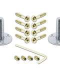 Hardware components for Prairie Plate With Parlor Lever Double Dummy Set In Polished Brass For Retro Restoration Projects