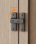 Heavy Duty Flip Latch Lock For Doors, Gates, Barns, Garages And Sheds 90/180 Degree Sliding And Swinging Bolt, installed on wooden doors