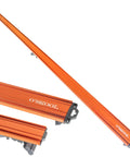 Top Shelf 50 Inch Aluminum Straight Edge Cut Guide For Circular Saw Router And Jigsaw with an orange finish and quick lock clamp.