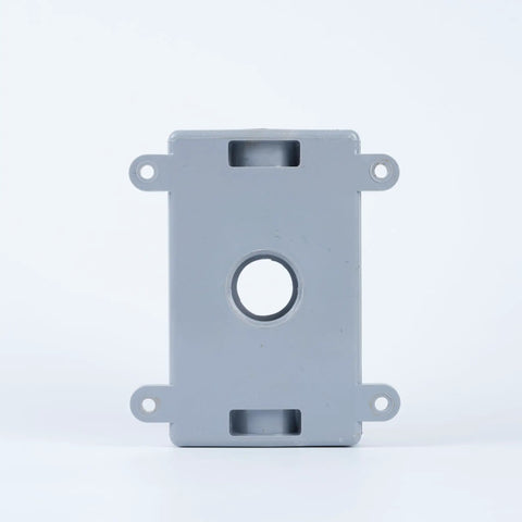 Weatherproof Electrical Junction Box With Adapters DIY Friendly Half Inch Or Three Quarter Inch Gray Indoor Outdoor Single Gang Two Pack