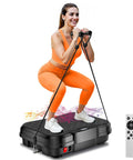 Woman exercising on Vibration Plate For Full Body Fat Burning And Lymphatic Drainage With A 200W Motor 12mm Amplitude Adjustable Speeds