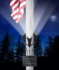 Lit 1000 Lumen Solar Flag Pole Light 5 In 1 Outdoor LED Dusk To Dawn Waterproof Fits 2 To 6 Inch Flag Pole Wide Coverage Easy Install