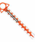 Beefy Heavy Duty Ground Anchors For Tents And Canopies With Screw In Stakes For High Wind And Sand, orange, 12 inch.