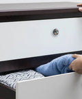 4 Pack Retro Cowboy Boots And Hat Cabinet Knobs Set on white dresser drawer, 1.37 inch round crystal glass handle, easy install