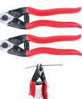 Heavy Duty Two Pack Cable Cutter Built Damn Tough To Slice Through Five Thirty Second Wire Rope And Steel Cables with red grips