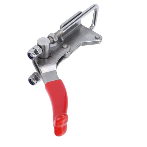 Heavy Duty Stainless Steel Toggle Latch Clamp With Adjustable Design And A劲 Solid 496lb Holding Force Makes It Perfect For Secure Storage, Heavy Equipment, Or DIY Projects That Need A Reliable Locking Mechanism. stainless steel toggle latch with red handle