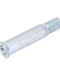 Close-up of a single 15 Pack Beefed Up Steel Inline Skate Replacement Axles 8mm Diameter 35mm showing threaded end.
