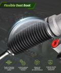 Close-up of flexible dust boot on Power Steering Rack And Pinion Assembly For Chevrolet Colorado 2004 2005 2006, GMC Canyon 2004 2006, Isuzu I 280 2006 I 350 2006 Direct Fit Easy Install Durable Construction