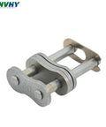 Heavy Duty 602 Double Strand Duplex Roller Chain 10 Ft Kit With Connecting Links For Industrial Machinery And Agricultural Gear Smooth Operation close-up steel link
