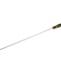 Slotted Screwdriver With Dual Material Handle And Speed Zone Grip For Quick No Slip Control 1/4 Inch Tip 24 Inch Length Black Oxide Tip