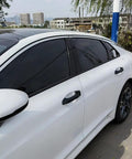 Glossy Black Exterior Door Handle Cover Trim For Kia K5 2020 2021 2022 2023 2024 2025 With Smart Keyhole Easy Install ABS Plastic on white car
