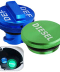 Magnetic Diesel Fuel Cap And DEF Cap Aluminum Combo Pack For Ram 1500 2500 3500 Trucks 2013 2019 Capless Fuel System Compatible Cummins EcoDiesel