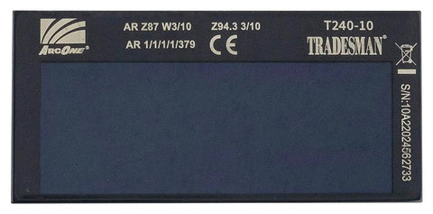 Tradesman Horizontal Auto Darkening Weld Filter For Helmets With Dual Sensors Light State 3 Dark State 10.5 Economical