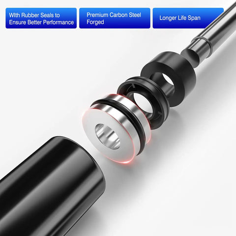Heavy Duty Gas Spring Prop Struts With Slick Shock Lift Support Delivers A Hell Of A Fifty Pound Push, detailed components view.