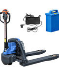 Heavy Duty Electric Pallet Jack With 4400 Lbs Capacity, Lithium-Ion Battery Powered Motorized Forklift Truck with battery and charger.