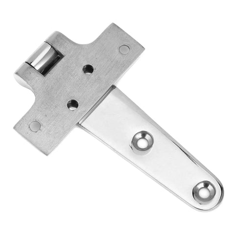 Beefy Heavy Duty 316 Stainless Steel T Shape Door Hinge For Marine Lids Hatches Compartments And Doors 6 By 3 Inch, top view