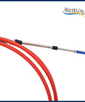 Throttle Control Cable 11.5 Feet 2 Pack Red Outboard Rotary Steering Cable For Most Single Station Boats Stainless Steel End With HDPE Liner