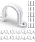 15 Pcs 3/4 Inch PVC Pipe Clamps With Screws Conduit Straps For Securing Pipes Cables And Wires In Flexible Conduit Installations