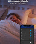 Top Shelf Smart Recessed Lighting 6 Inch Led Downlight Serving Hella Bright 1100 Lumen Glow Smooth Wifi Bluetooth Direct Control For Home Ceilings 4 Pack Easy Plug And Play with timer controls next to a sleeping child.