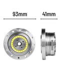 Front and side view of Harmonic Drive CSF20II strain wave gear reducer, showing compact lightweight design with 93mm and 41mm dimensions.