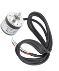 Rock-Solid Magnetoelectric Incremental Encoder For Industrial Automation With 600 PPR, High Precision Sensor, 5V To 24V Operation, Single Phase 600 PPR And 2400 PPR In Two Phase Setup, shaft and cable