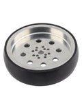 100mm Metal Robot Wheel With Neoprene Tire For Industrial Robots And RC Cars, 8mm Bore, Beefy Hub For Dually Axles, Grippy Traction