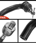 Front Inner And Outer Tie Rod End Kit For Honda Accord 2008 2009 2010 2011 2012 Fix Loose Steering Squeaks And Uneven Tire Wear With A Smooth Responsive Ride, black metal detail