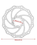 Floating 160mm Bike Brake Rotor For 6 Bolt Disc Brakes Easy Install Direct Swap High Performance Aluminum Rotor Smooth Stopping