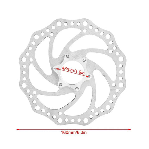 Floating 160mm Bike Brake Rotor For 6 Bolt Disc Brakes Easy Install Direct Swap High Performance Aluminum Rotor Smooth Stopping