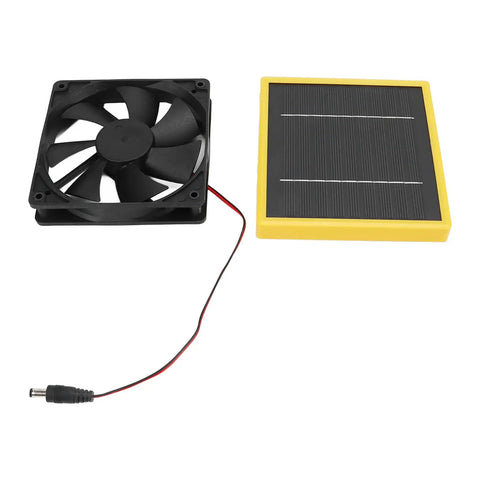 Off Grid Solar Powered Fan Kit With Bracket, 5W 12V Portable Vent Fan For Chicken Coop And Greenhouse, High Efficiency Monocrystalline Panel To Cool Indoor Temperatures No Electric Bill