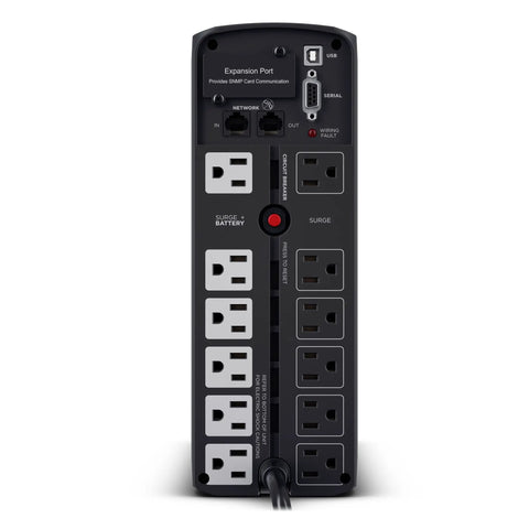 UPS Battery Backup And Surge Protector With PFC Sine Wave, 1500VA 1000W, 12 Outlets, AVR, Mini Tower, UL Certified, Keeps Your PCs, Workstations, And Networking Gear Online When The Lights Go Out