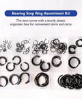 180 Pcs Snap Ring Set For Holes 4 To 20 Mm In 65Mn Spring Steel Phosphated Surface Retaining Rings Kit in plastic organizer